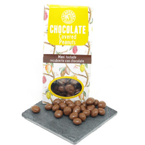 Maníes tostados bañadas en chocolate con leche