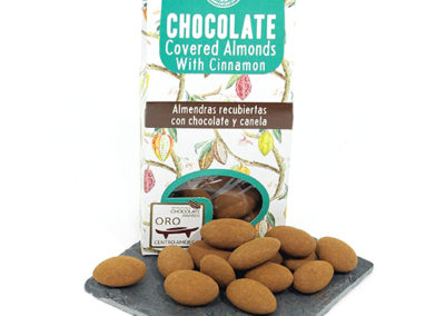 recubiertos chocolate almendras canela