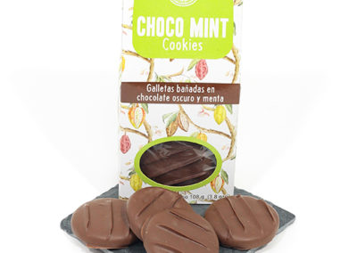 recubiertos chocolate oscuro galletas con menta