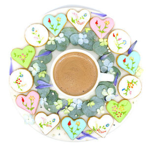 Galletas corazón de vainilla