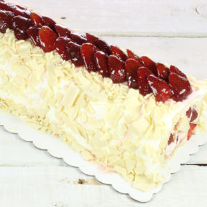 Mini Brazo de Fresas con Chocolate (Blanco u Oscuro)