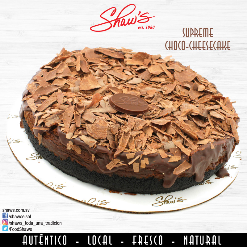 Supreme ChocoCheesecake! Pagina Web de Shaw´s