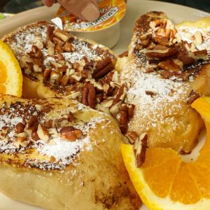 Pecan-orange french toast