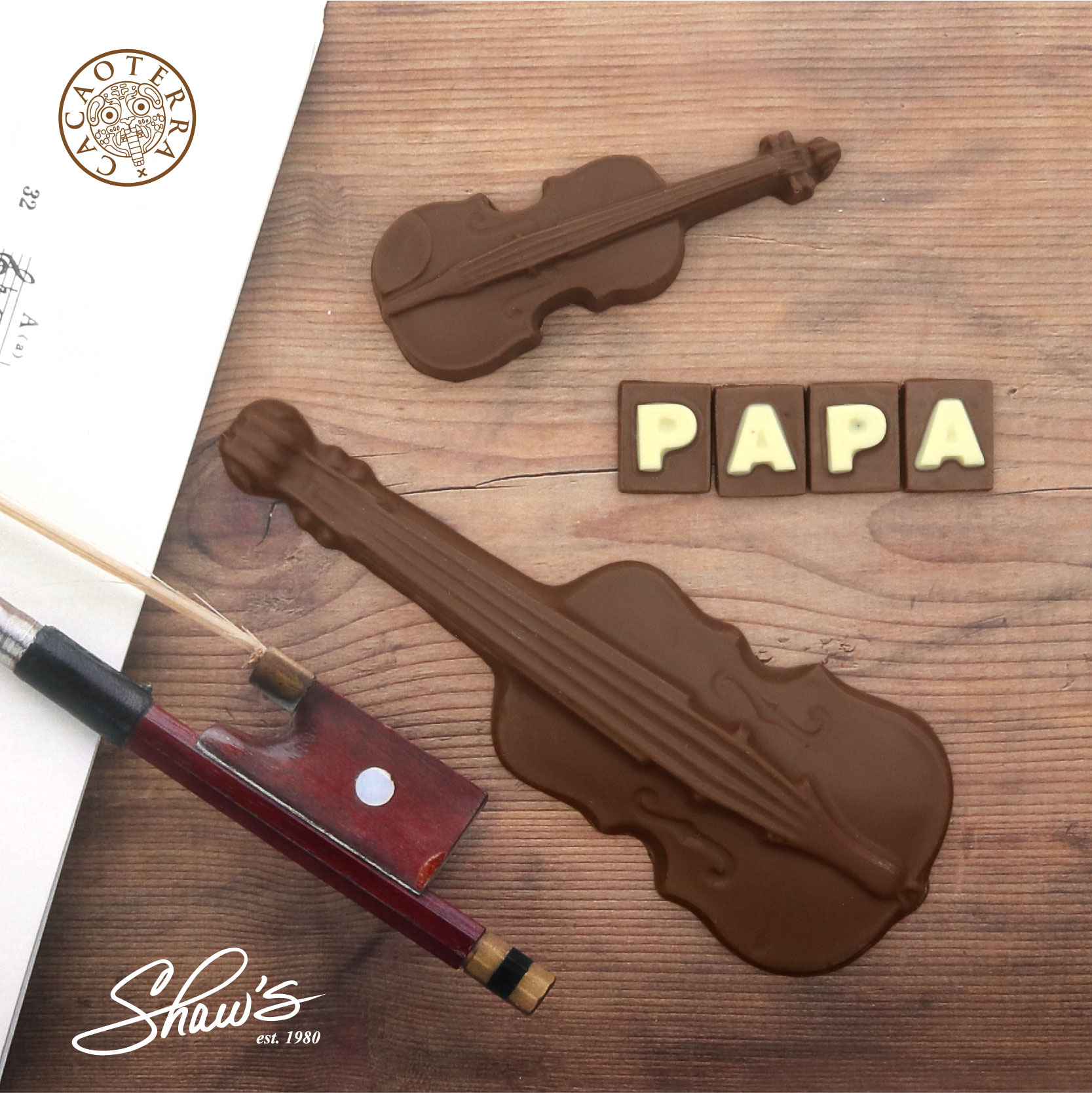Figuras musicales de chocolate