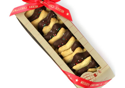 Galletas de Estrella Semicubiertas en Choc Oscuro Navidad Shaws