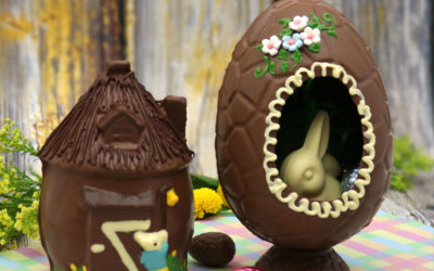 Casita de conejo de chocolate