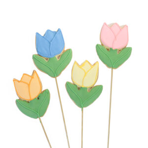 Galleta tulipan en paleta
