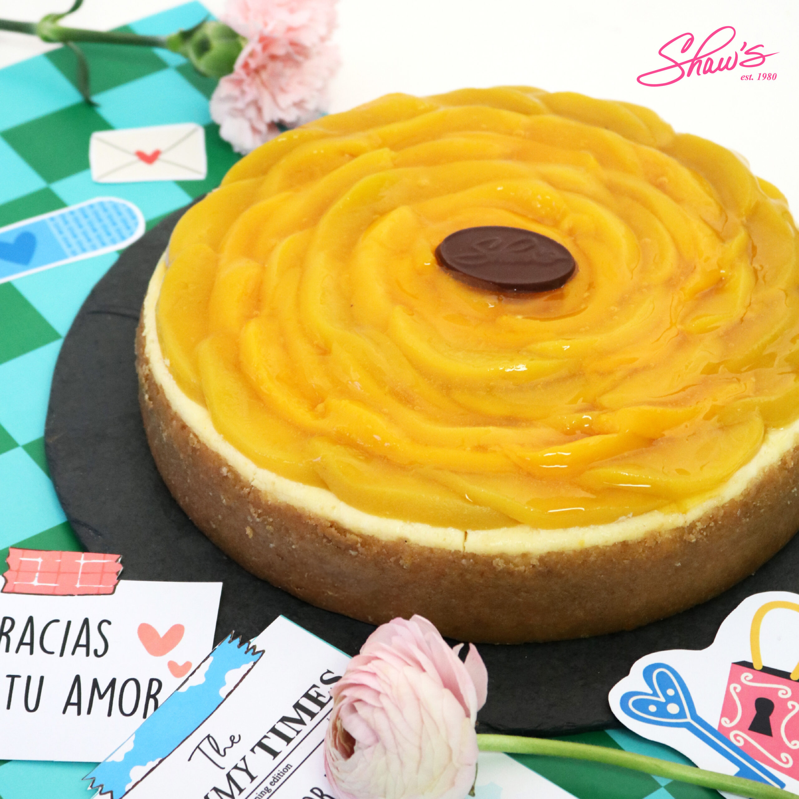 Cheesecake con melocotón