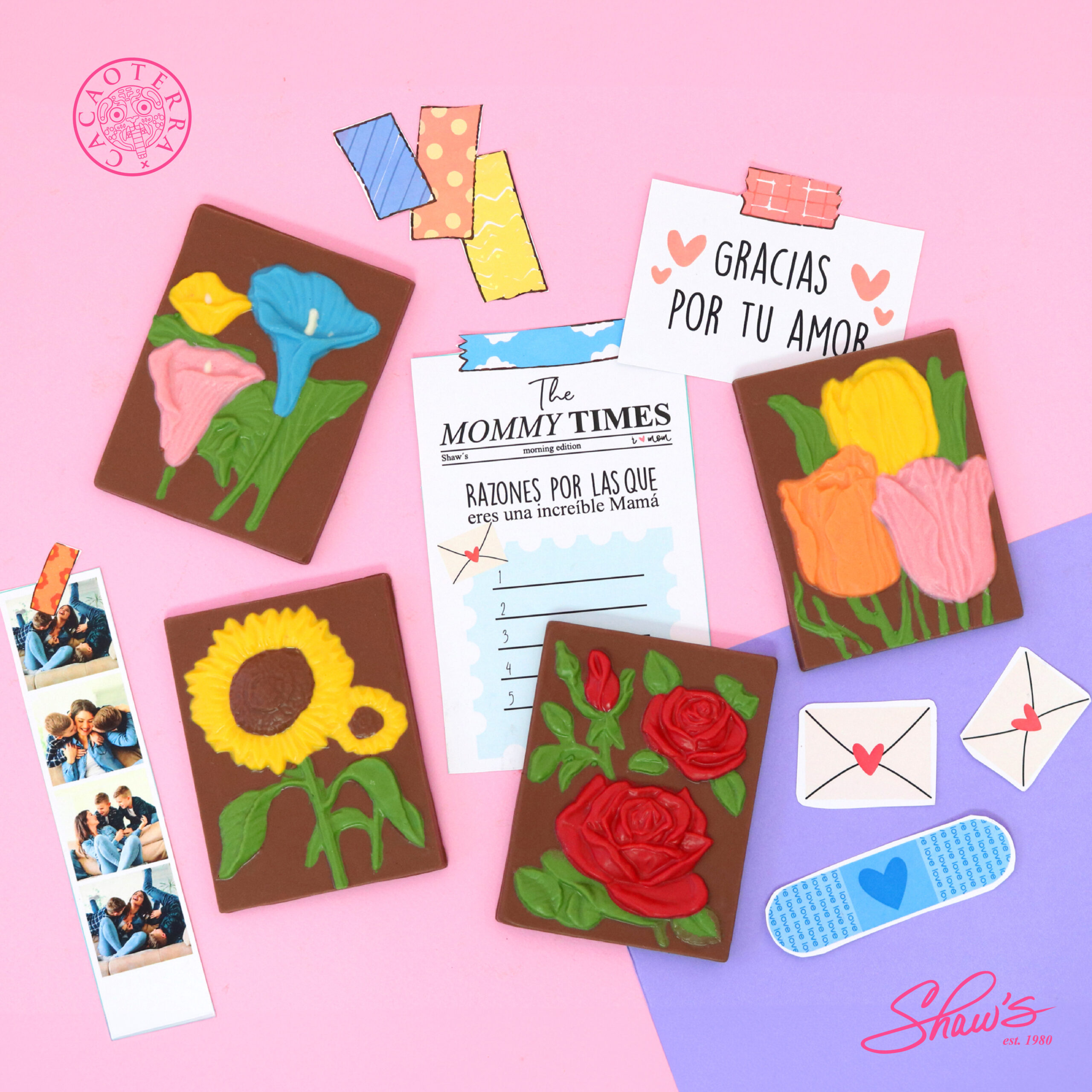 Flores de chocolate
