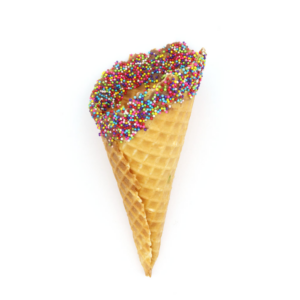 Cono Waffle especial - chocolate sprinkles