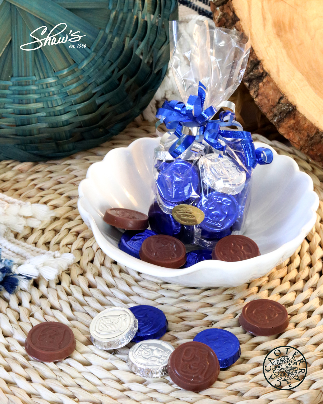 Monedas de chocolate 41% con menta