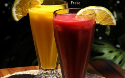 Smoothies de fruta natural