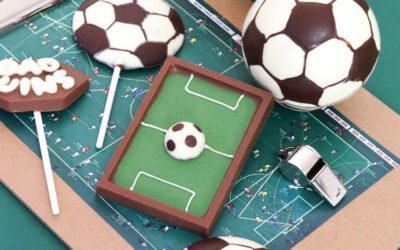 Pelotas de futbol de chocolate