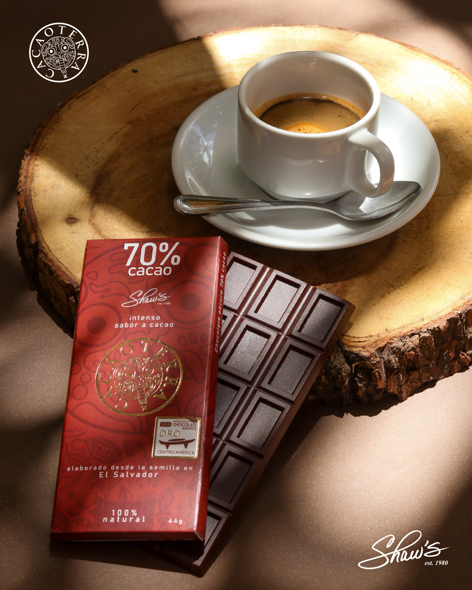 Espresso – Choc. Oscuro 70% Cacaoterra