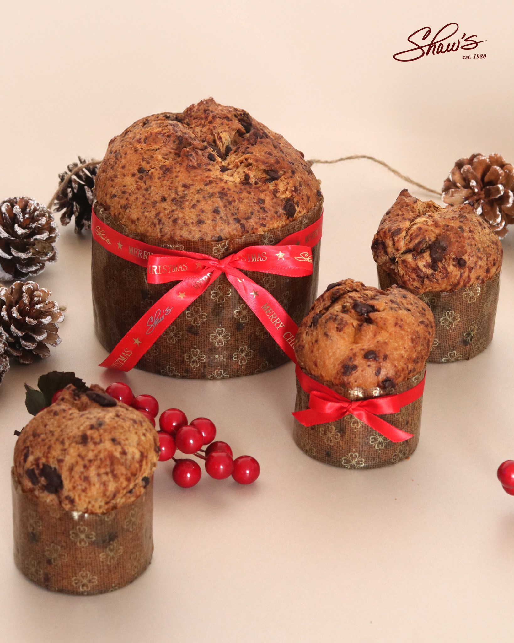 Panettone y galletas navideñas