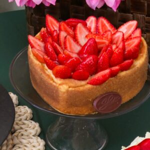 Corazón Cheesecake con Fresas